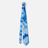 Cravate 60s Hippie Blue Tie Dye Retro Necktie (Dos)
