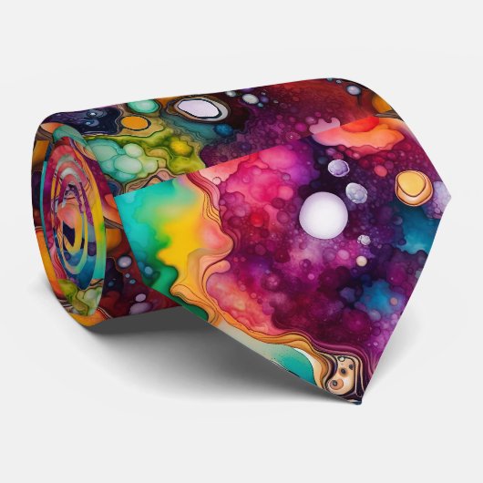 Cravate 60s Retro Tye Die les années 70 Hippy (Roulé)