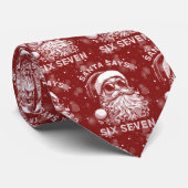 Cravate 67 Meme Funny Santa Says Six Seven Christmas (Roulé)