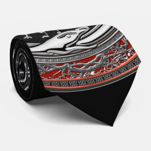 Cravate [700] Boussole runique magique argentée de