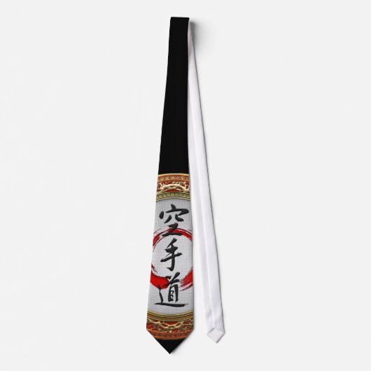 Cravate [700] Calligraphie japonaise - Karate-do (Devant)