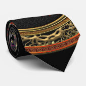 Cravate [700] Dragon chinois d'or Fucanglong (Roulé)