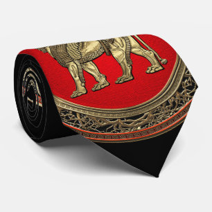 Cravate [700] Lion ailé assyrien - Lamassu d'or