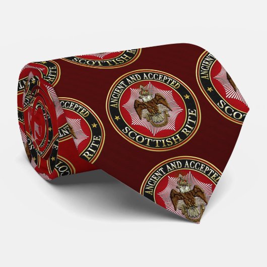 Cravate [700] Scottish Rite Double-headed Eagle (Roulé)