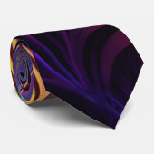 Cravate 70s 60s Psychedelic Feathers  (Roulé)