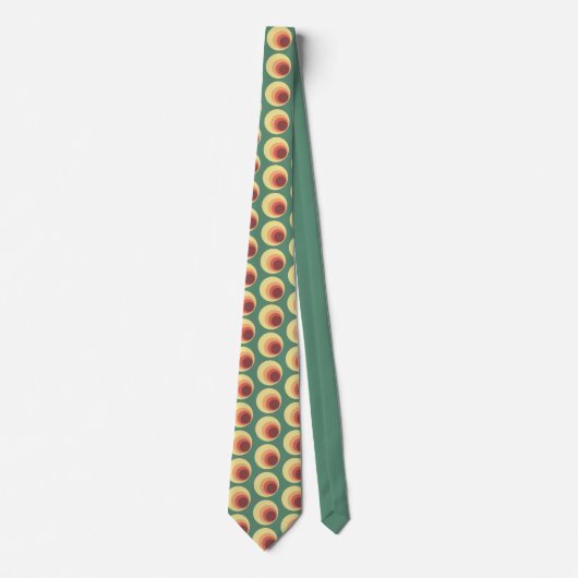 Cravate 70's Retro Inspired Circle Pattern (Devant)