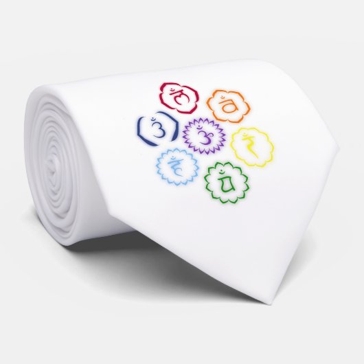 Cravate 7 chakras principaux en cercle (Roulé)