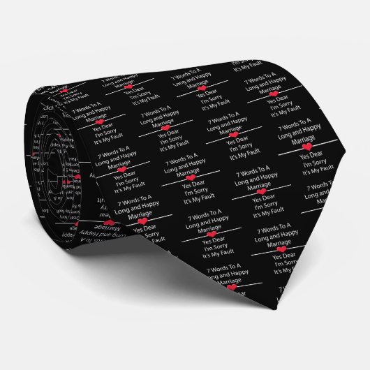 Cravate 7 Mots Pour Un Mariage Long (Roulé)