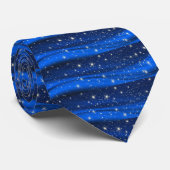 CRAVATE 880294 ROYAL BLUE STARS ESPACE UNIVERS ARRIÈRE - P (Roulé)
