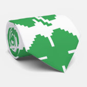 Cravate 8 bits Pixel Lucky Four Leaf Clocher (Roulé)