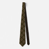 Cravate 90s Escapé Plaid Motif Brown Grunge Terrain foncé (Devant)