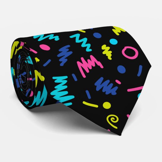 Cravate 90s Pattern Tie (Roulé)