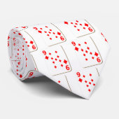 Cravate 9 de la carte de jeu de diamants (Roulé)