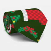 cravate à 8 bits de Noël (Roulé)