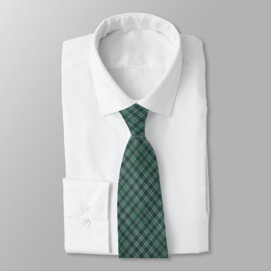Cravate à carreaux bleus et verts pour hommes (Attaché)