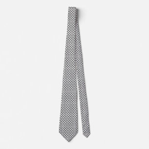 Cravate à chèque gris et blanc
