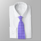 Cravate à col classique à carreaux bleu violet (Attaché)
