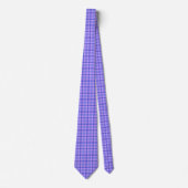 Cravate à col classique à carreaux bleu violet (Devant)