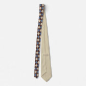 Cravate à col motif Argyle bleu (Dos)