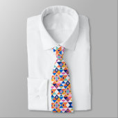 Cravate A colorful necktie with a vibrant geometric  (Attaché)