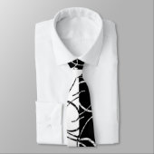 cravate à cravate blanche noire à deux tons (Attaché)