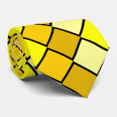 Cravate à cravate jaune, or et noir (Roulé)