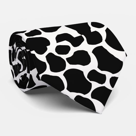Cravate à cravate noire et blanche pour vache (Roulé)