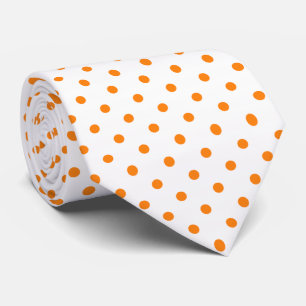 Cravate à cravate orange et blanche