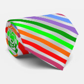 Cravate à cravate rayée colorée (Roulé)