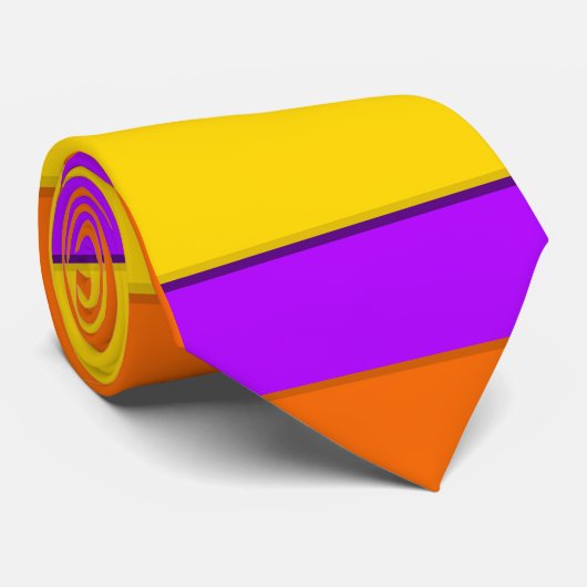 Cravate à cravate rayée orange jaune (Roulé)