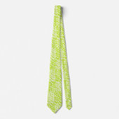 Cravate à damiers Amour en Lime Vert et Blanc (Devant)
