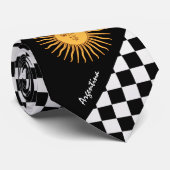 Cravate à damiers Argentine Cravate, Argentine drapeau mod (Roulé)
