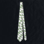 Cravate À damiers de vérification de la collection de Mari<br><div class="desc">Sage vert de la bohème moderne thème de couleur mariée produits de fête de mariage. À feuillage persistant rétro tendance chèques dépoli design,  dépoli plaques de papier à damiers dans belle élégante et chic Sage vert et blanc.</div>