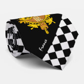 Cravate à damiers France Cravate, Drapeau français (Roulé)
