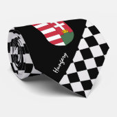 Cravate à damiers Hongrie Cravate, drapeau hongrois mode (Roulé)