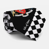 Cravate à damiers Isle of Man Cravate, drapeau Uk, mode (Roulé)