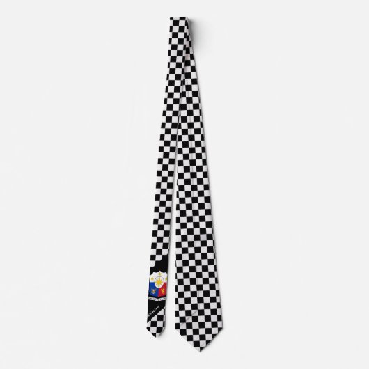 Cravate à damiers Philippines Cravate, drapeau des Philipp (Dos)