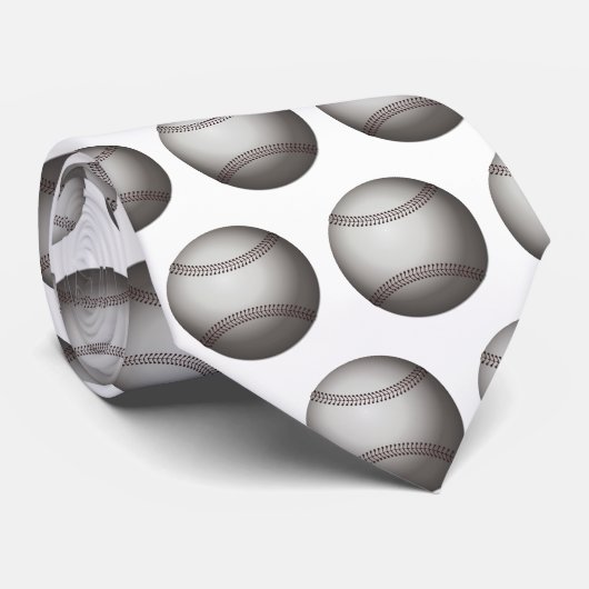 Cravate A Design of a Base or Soft Ball (Roulé)