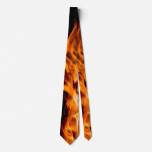 Cravate à flamme orange