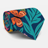 Cravate à fleurs de cosmos scandinave abstrait (Roulé)