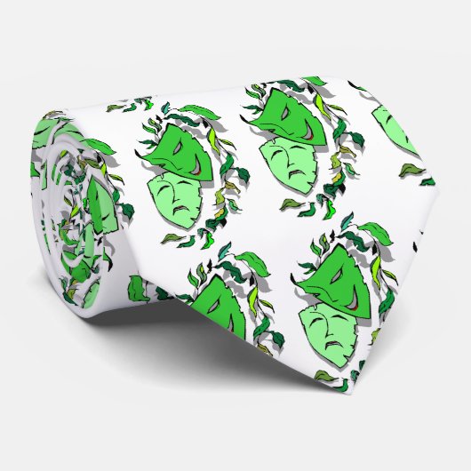 Cravate à la mode de vigne de masques de tragédie (Roulé)