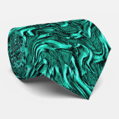 Cravate A l'air d'une peinture texturée en vert jade (Roulé)