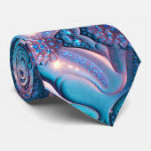 Cravate à motif bleu élégant et unique (Roulé)