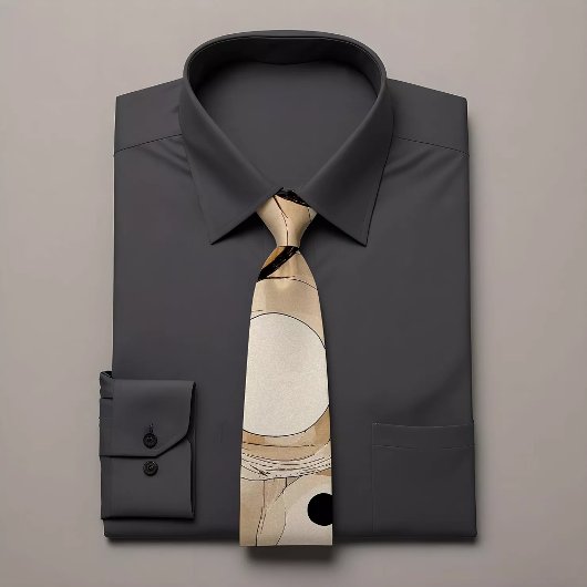 Cravate à motif Brown et beige Abstrait