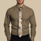 Cravate à motif Brown et beige Abstrait