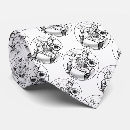 Cravate à motif de baseball de Bubble Dreams (Roulé)