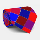 Cravate à motif de forme de diamant (Roulé)