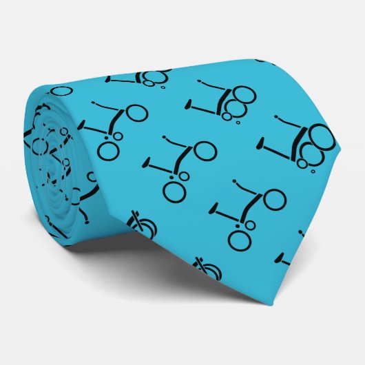 Cravate à motif de vélo Brompton (Roulé)