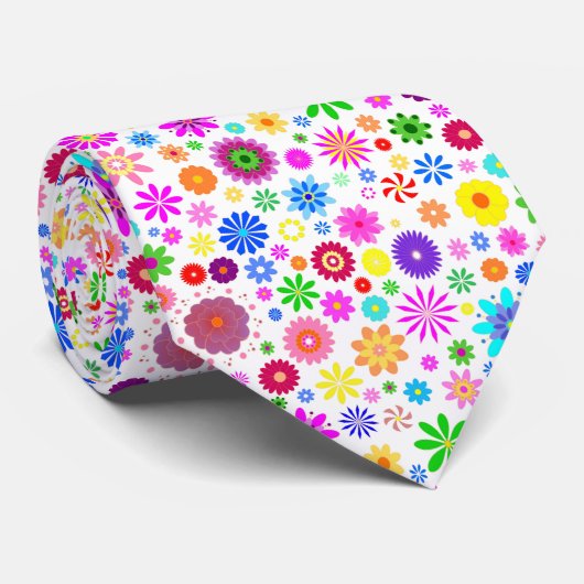 Cravate à motif fleurs MillyGlif Stropdas (Opgerold)