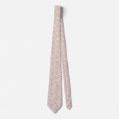 Cravate à motif floral beige (Devant)